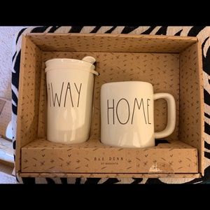 Rae Dunn ceramic mug and tumbler set